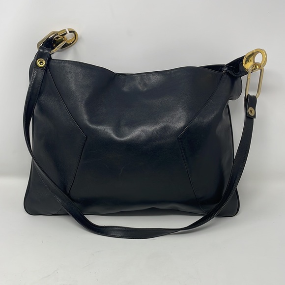 Lou Taylor Handbags - Elegant Black Leather Shoulder Bag